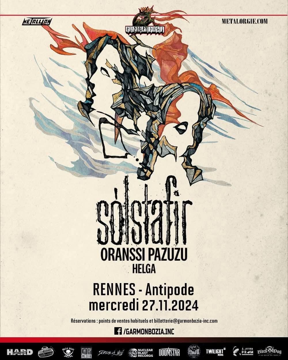 Live Report : Sólstafir + Oranssi Pazuzu + Helga.